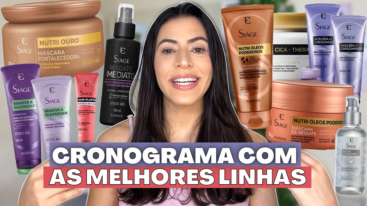 LINHA SIÀGE EUDORA: MONTEI UM CRONOGRAMA CAPILAR COMPLETO - Para todos os Cabelos | Larisse Gama