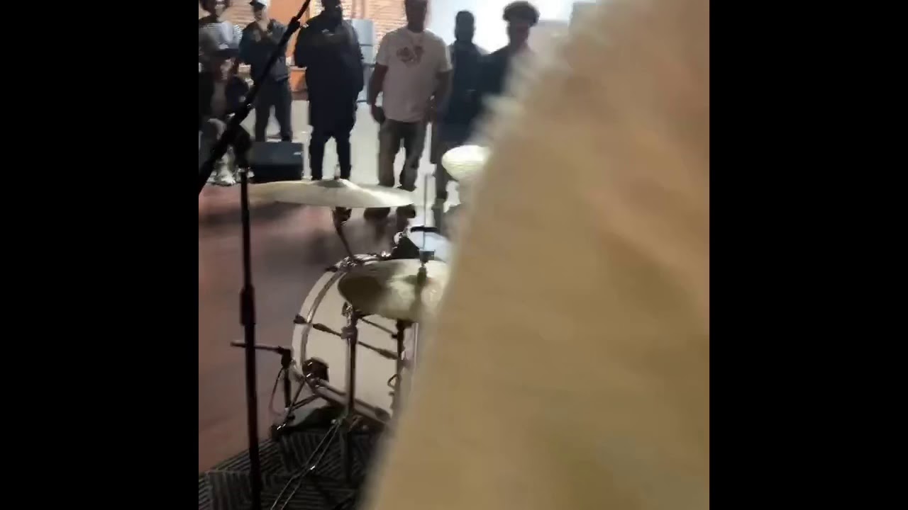 Glenn Gibson On Drums at NAMM Spanky Shed