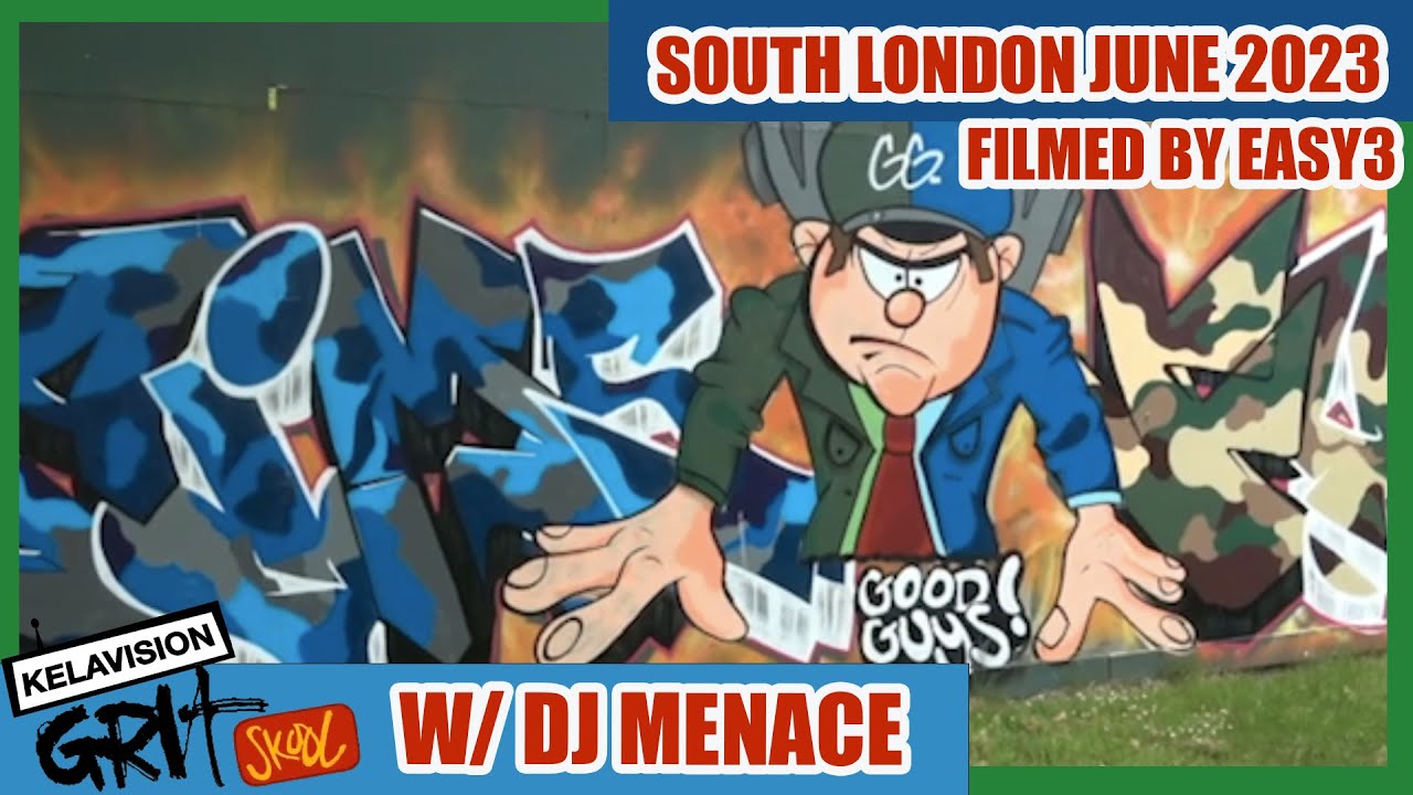 SOUTH LONDON GRAFFITI WALK JUNE 2023 //KELAVISION GRIT SCHOOL with DJ MENACE