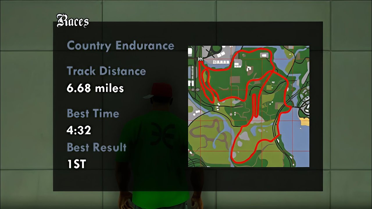 Gta SA Race - Country Endurance \ Time 4:32, 6,68mi (10,75km)