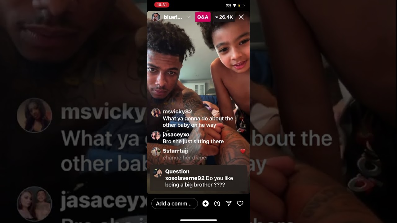 Blueface on live with his kids & BM Jaidyn Alexis. Part 2- July 30, 2023