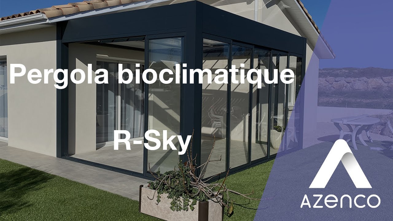 Pergola bioclimatique R-SKY - Vue 3D - AZENCO