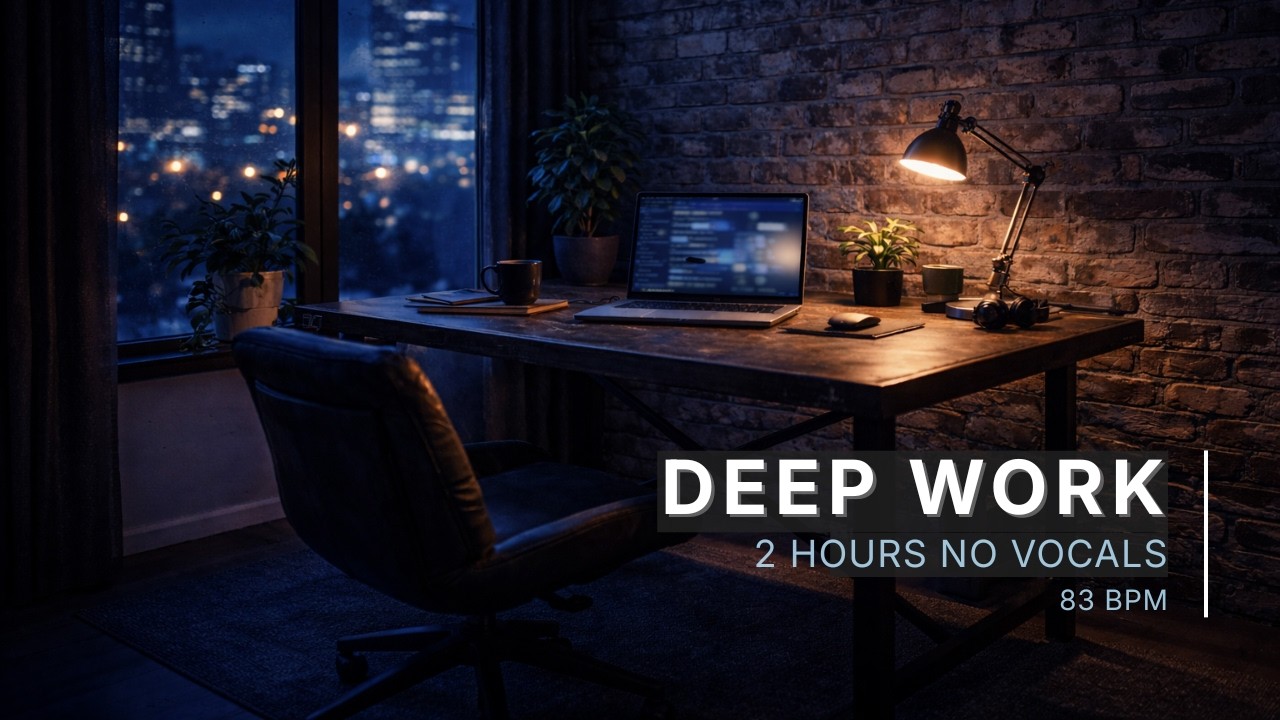 Deep Work Music for Developers – 83 BPM Coding Focus (2 Hours, No Vocals)