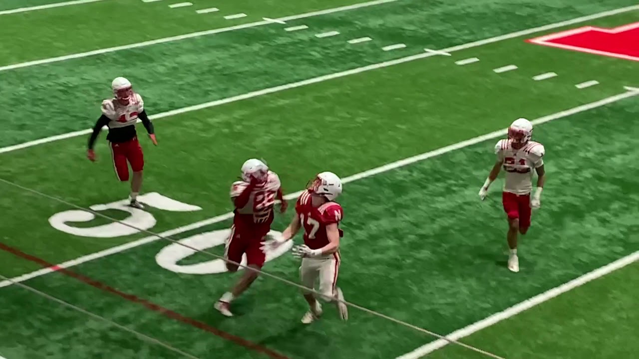 Nebraska spring football practice clips