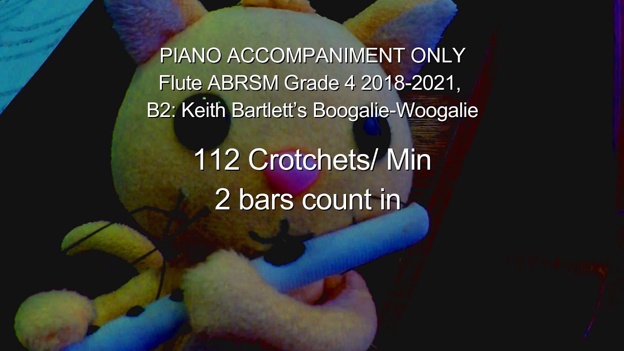 Piano Accompaniment | Flute ABRSM Grade 4 2018 2021, B2 Keith Bartlett’s Boogalie Woogalie