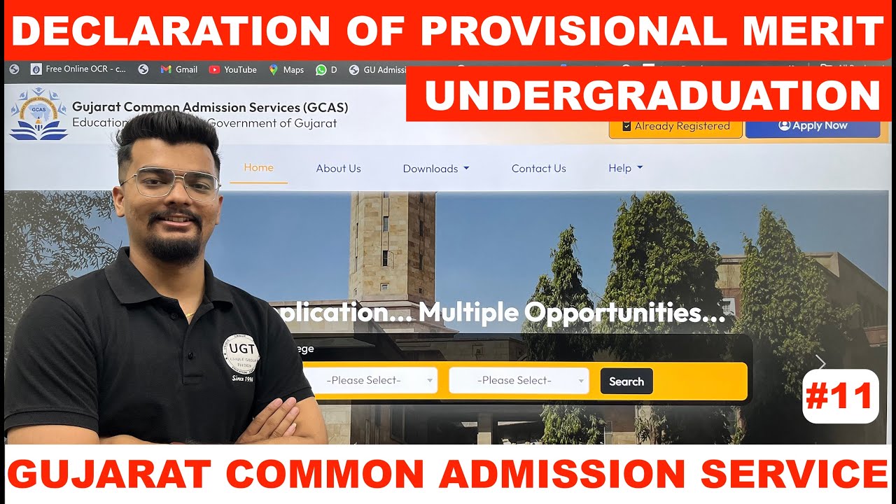 GCAS Provisional Merit List 2024 | Under Graduation | Gujarat University Admission 2024 | UGT