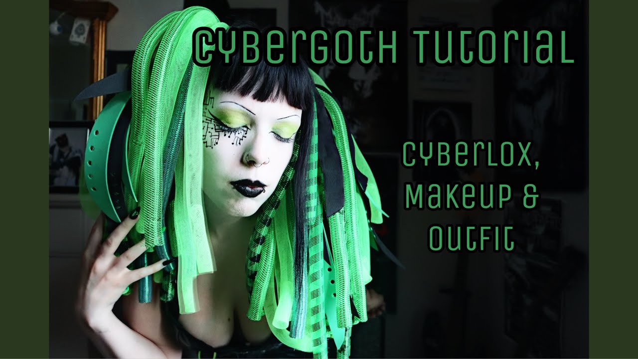 Cybergoth tutorial- Cyberlox, Makeup & Outfit