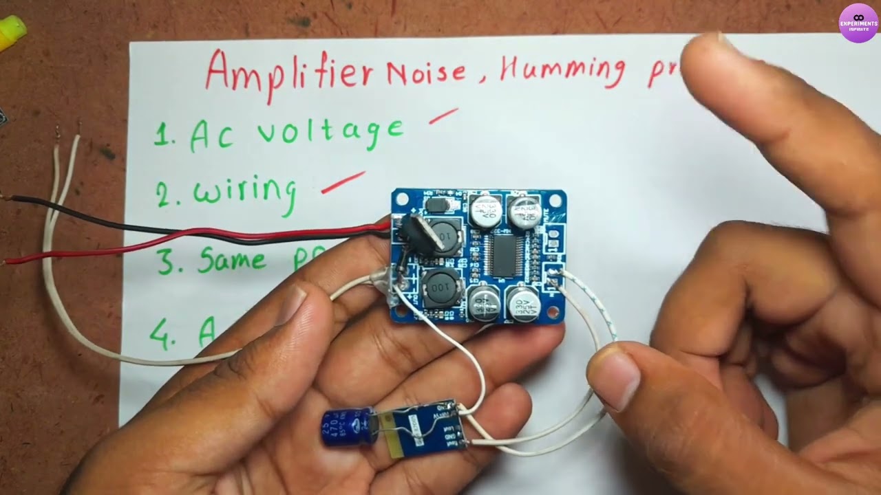 Amplifier humming and noise problem solution