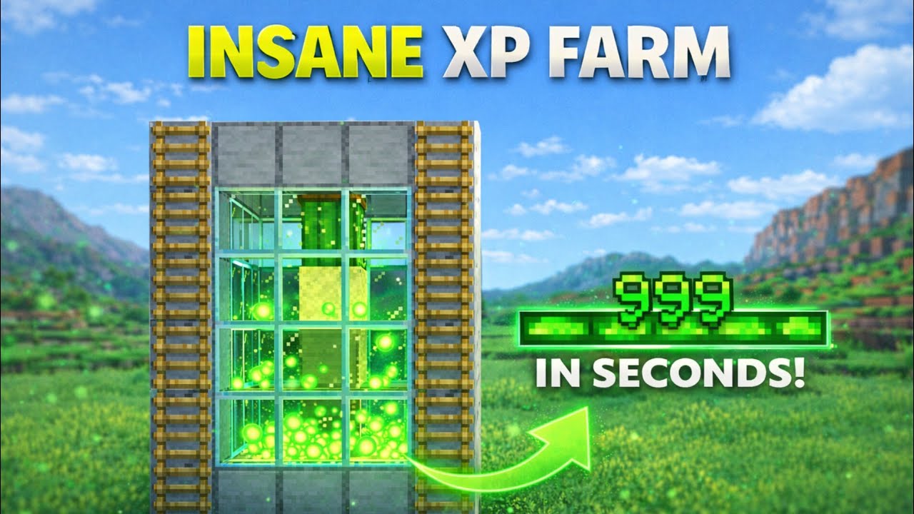 NEW BEST EVER XP FARM in 1.21 Minecraft Bedrock ! (No Trident) 🤯