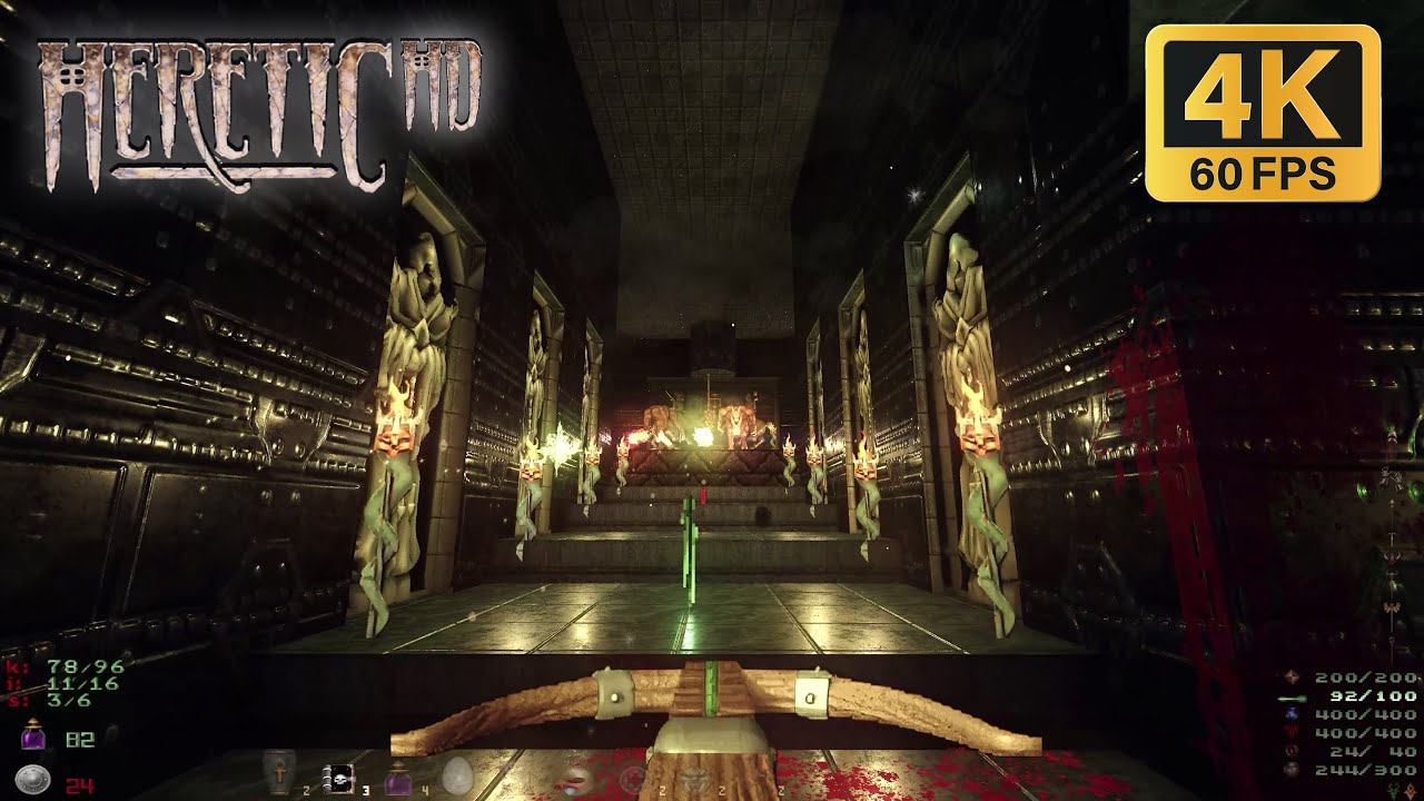 Longplay: Remastered: Heretic HD - Episode 2: Hell's Maw - [GZDoom] | 4K/60
