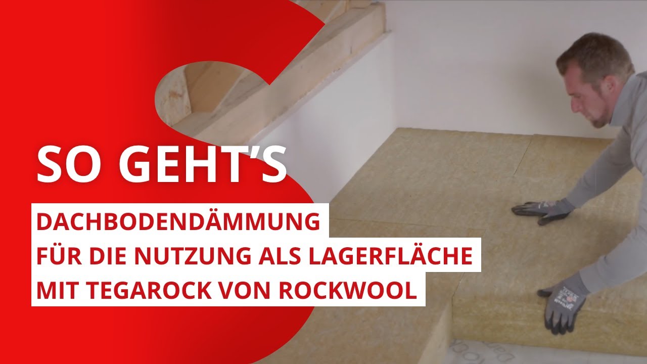 Dachboden dämmen: Dachbodendämmung für die Nutzung als Lagerfläche mit Tegarock | ROCKWOOL