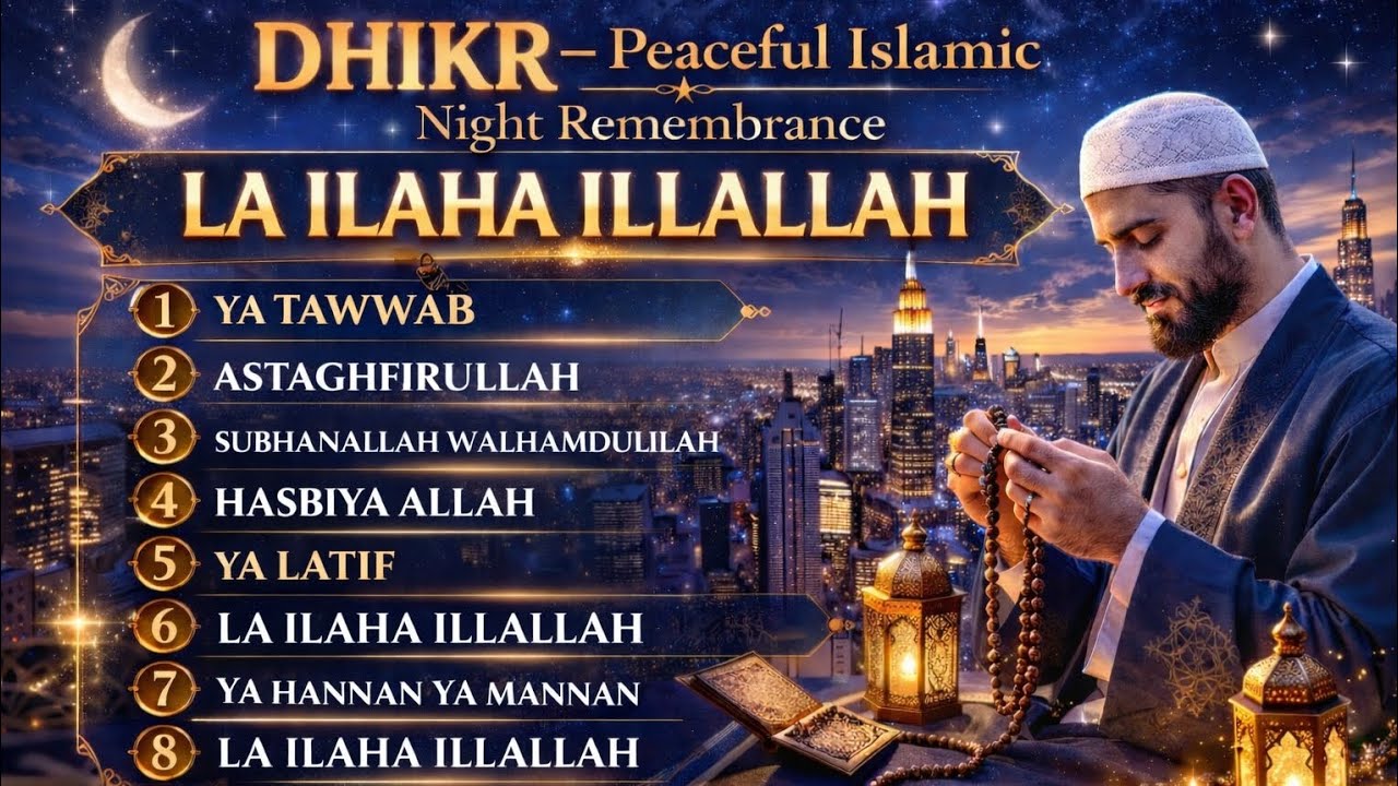 1 Hour La Ilaha Illallah Dhikr | Inner Peace, Healing & Deep Sleep”