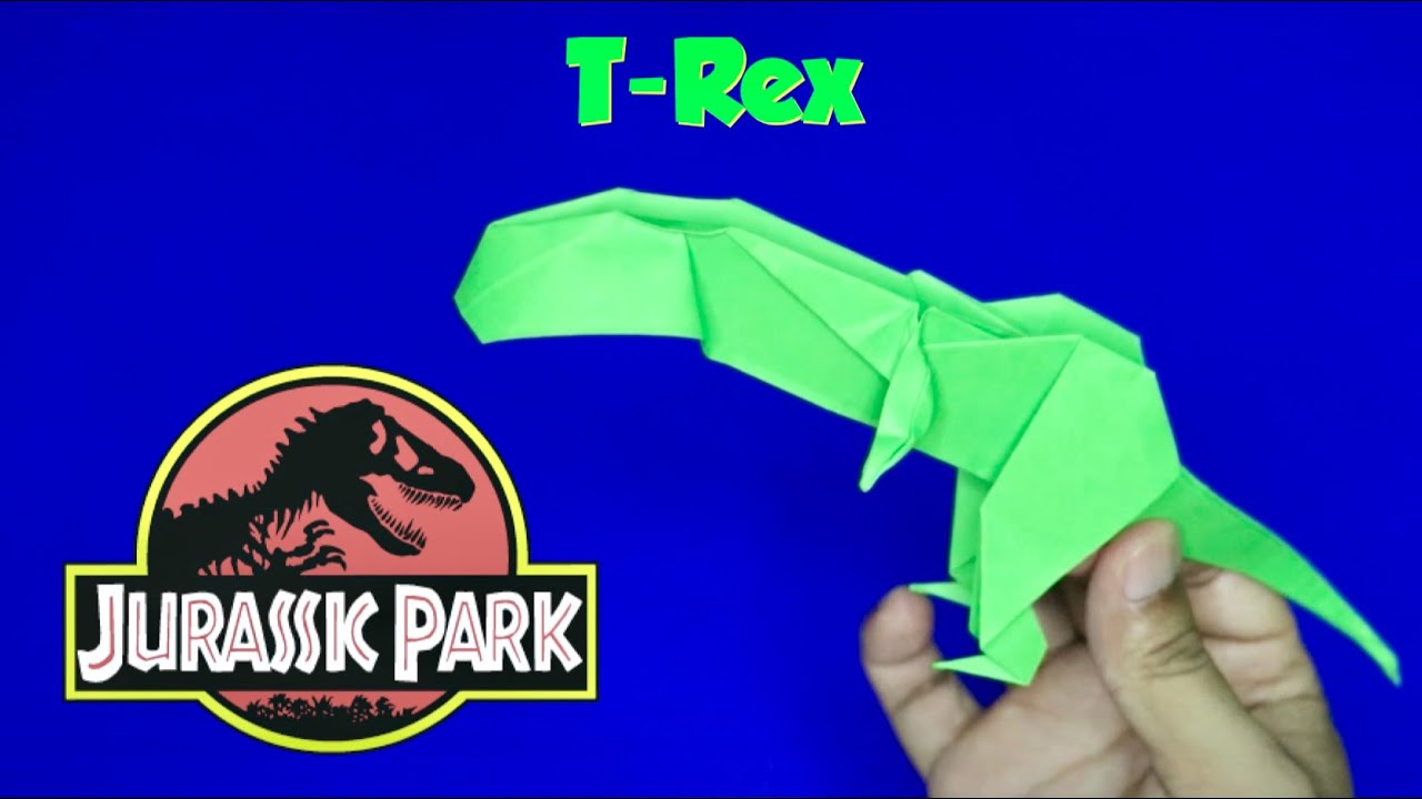 How to make origami dinosaur T-Rex easy tutorial | Jurassic Park