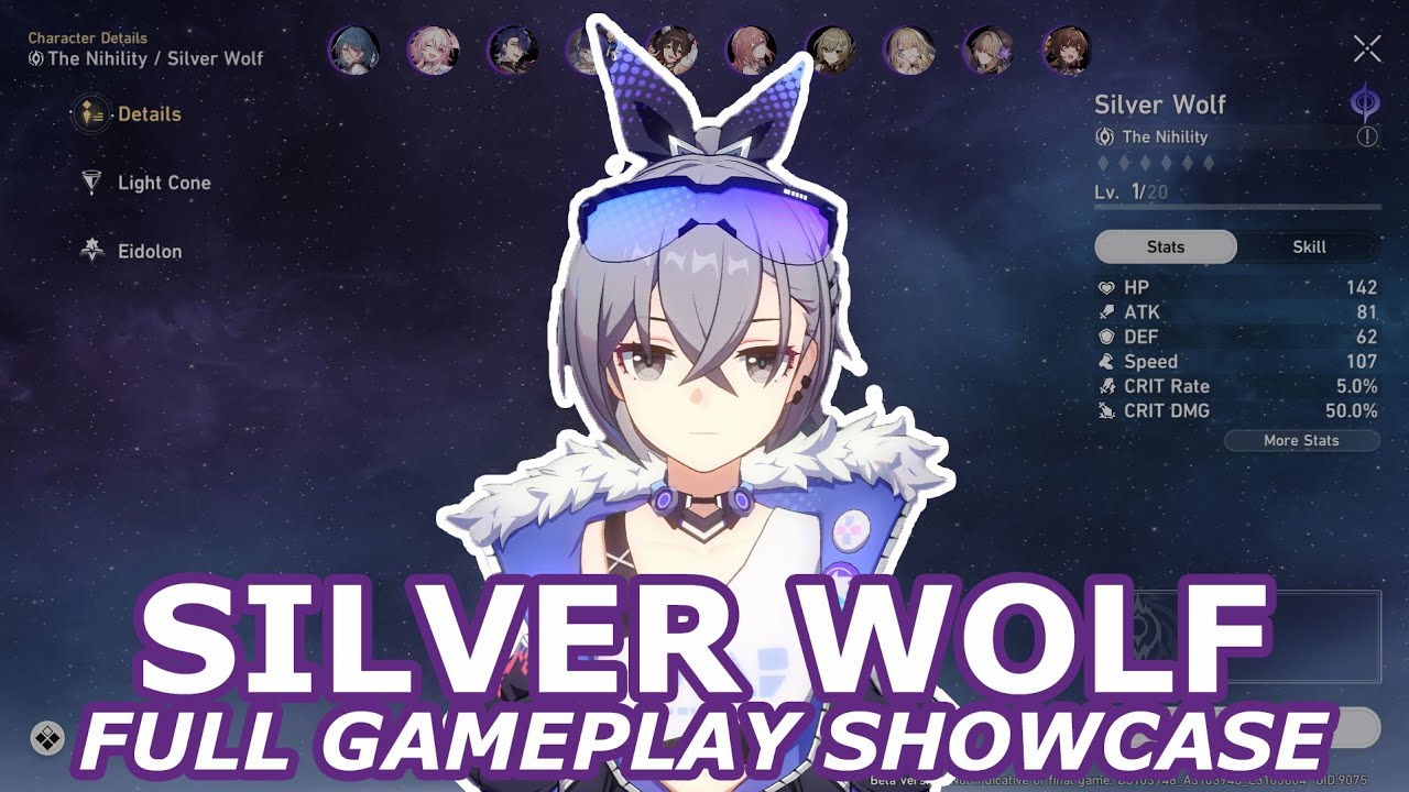 Silver Wolf Gameplay Showcase: Character Skill, Ultimate and All Animations | Honkai Star Rail