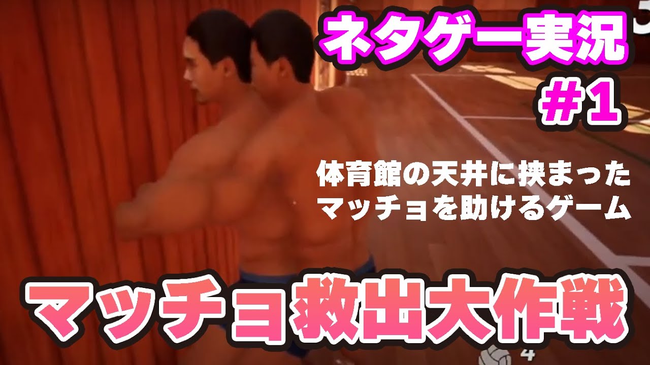 【神BGM】体育館の天井に挟まったマッチョを助けるゲーム　ますたー実況で遊ぶよ！
