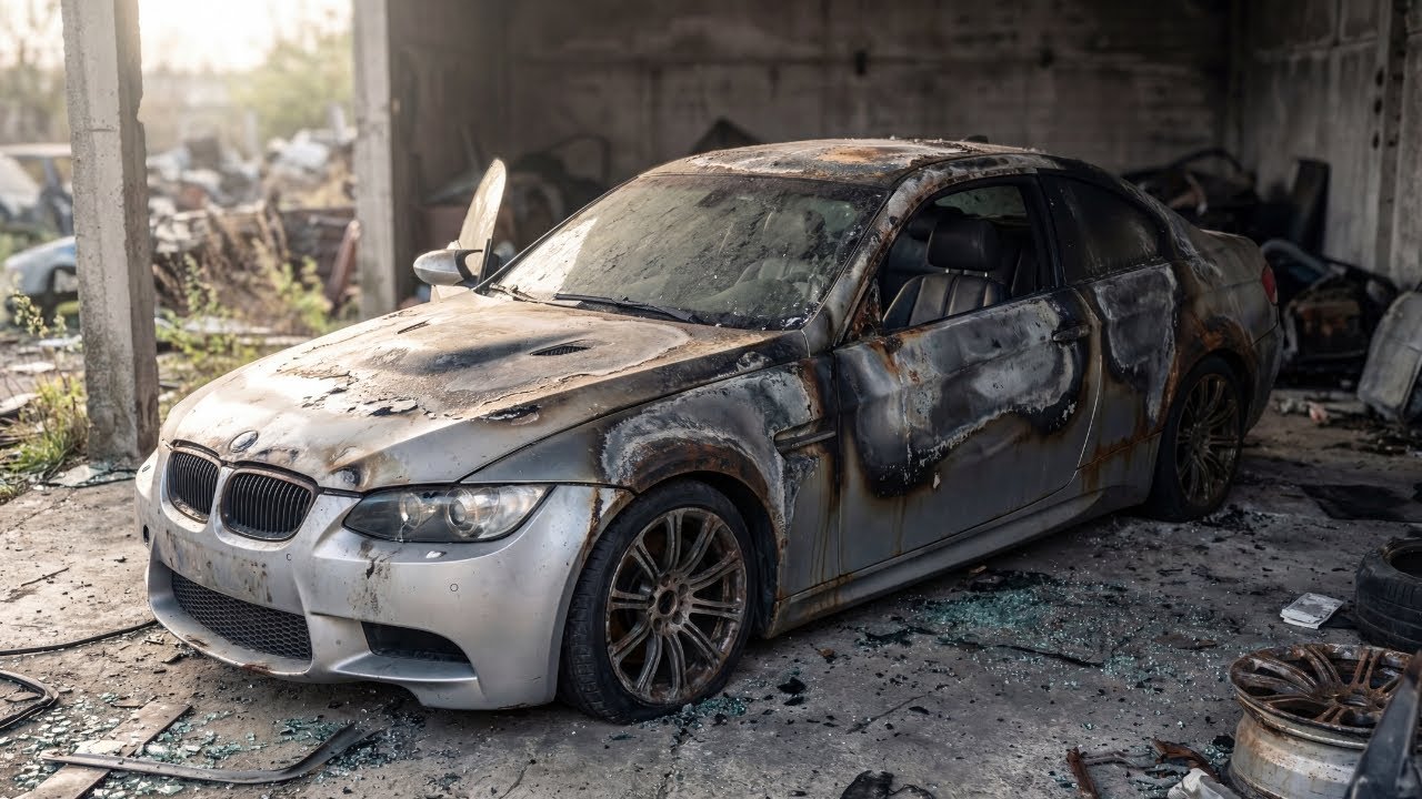 ASMR Car Restoration! Burnt 2008 BMW M3 Carefully Restored to Like New