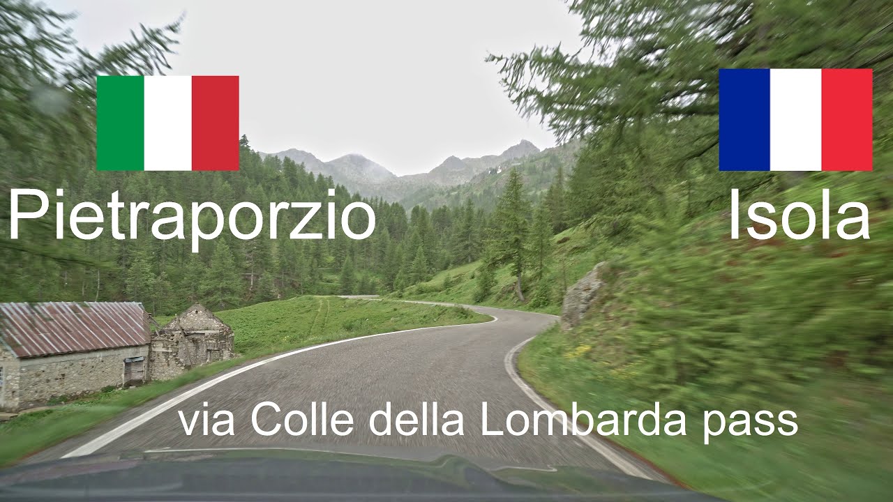 Driving to Isola via the Colle della Lombarda mountain pass in the Italian and French Alps