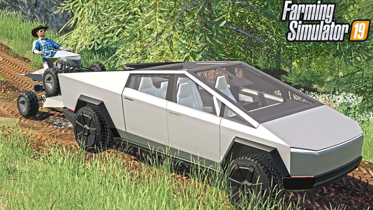 TESLA CYBER QUAD RIPPING! (MUDDY TRAILS) | FARMING SIMULATOR 2019