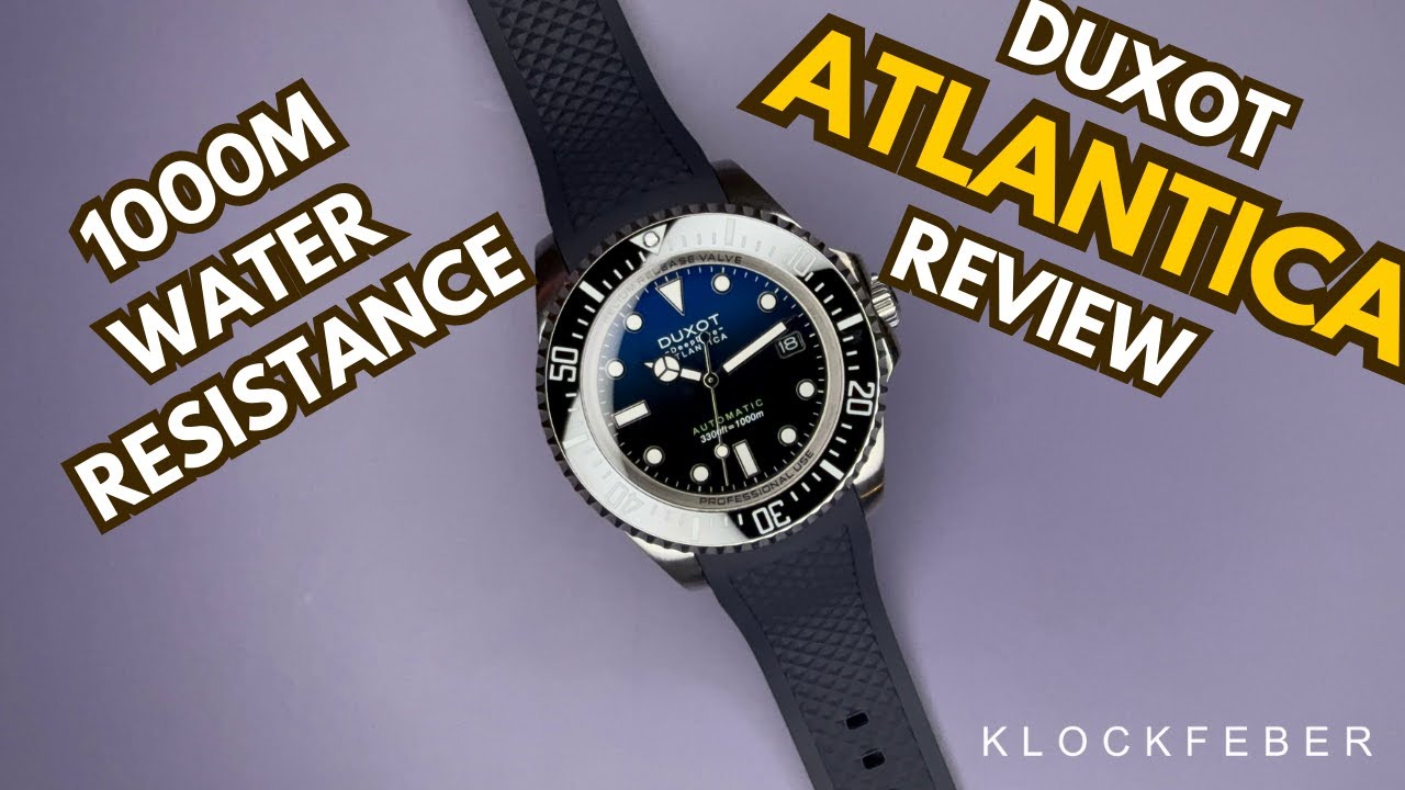 Duxot Atlantica Deep Dive Automatic - Hands on Rubber Strap Change and Bracelet Adjustment