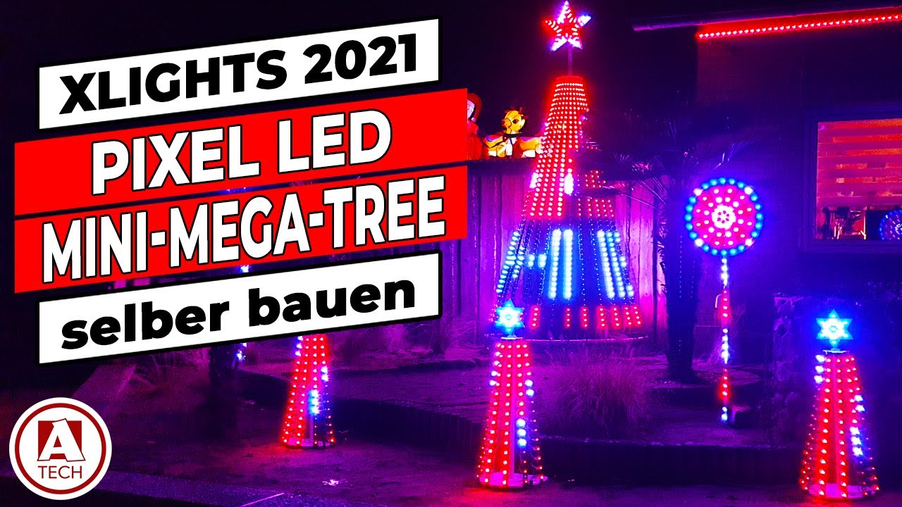 Mini Mega Trees Weihnachtsbeleuchtung für Falcon Player und Xlights selber bauen