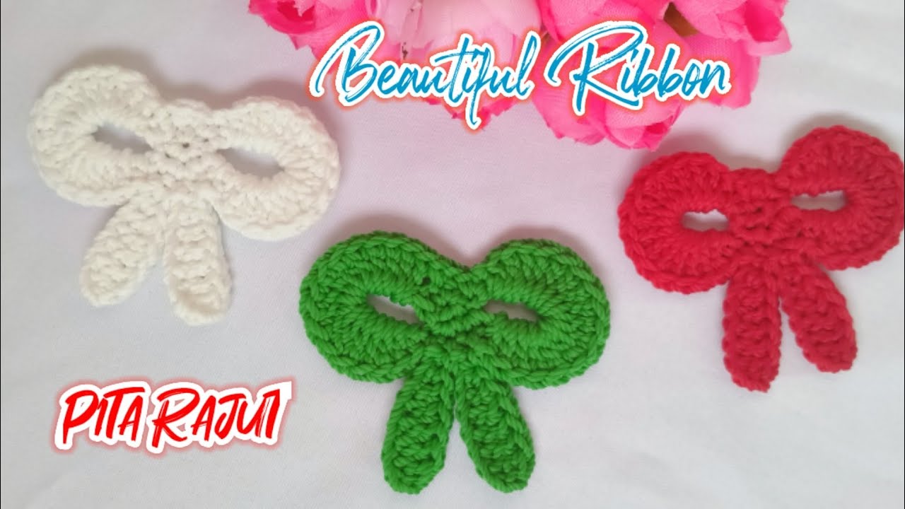 How to Crochet a Simple Bow || Christmas ornaments