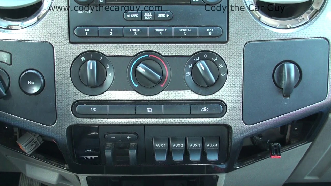 08-10 Ford f250 factory radio removal simple and easy