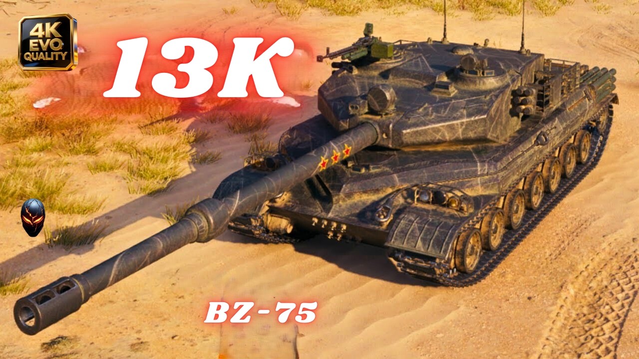 BZ-75  13K Damage & BZT-70  11.9K Damage 6 Kills World of Tanks #wot