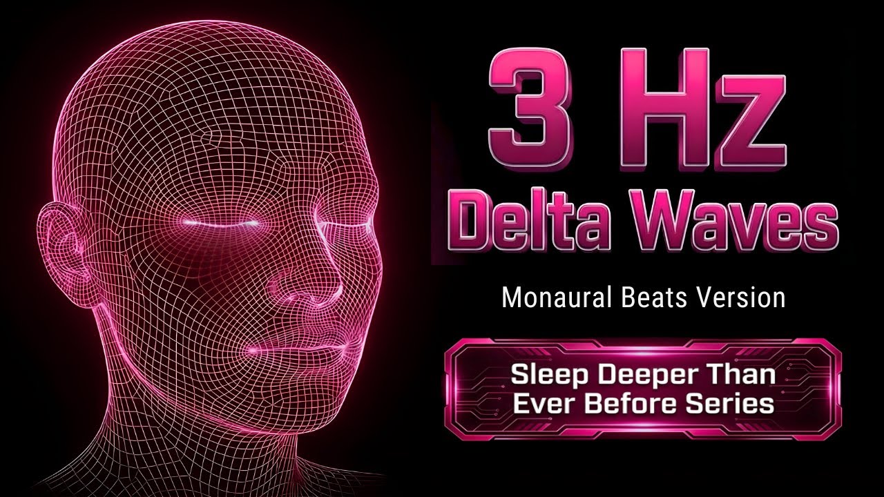 3 Hz Delta Waves Monaural Beats | Sleep Deeper Than Ever Before Series (Black Screen)
