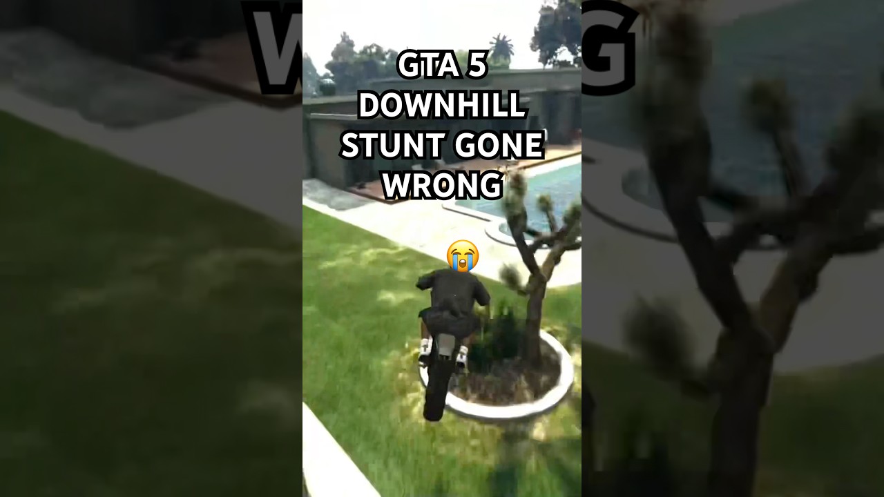 GTA 5 Downhill Stunt GONE WRONG 😭 ~ #gta5 #gta #shortvideo