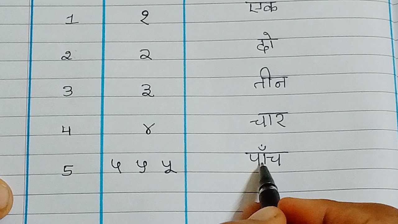 Tamil to Hindi learning course/how to write Hindi numbers/Hindi numbers 1 to 10/हिन्दी गिनती १to१०