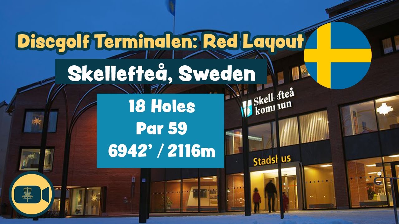 Discgolf Terminalen (Red Layout), Skellefteå, Sweden - Disc Golf Course Preview