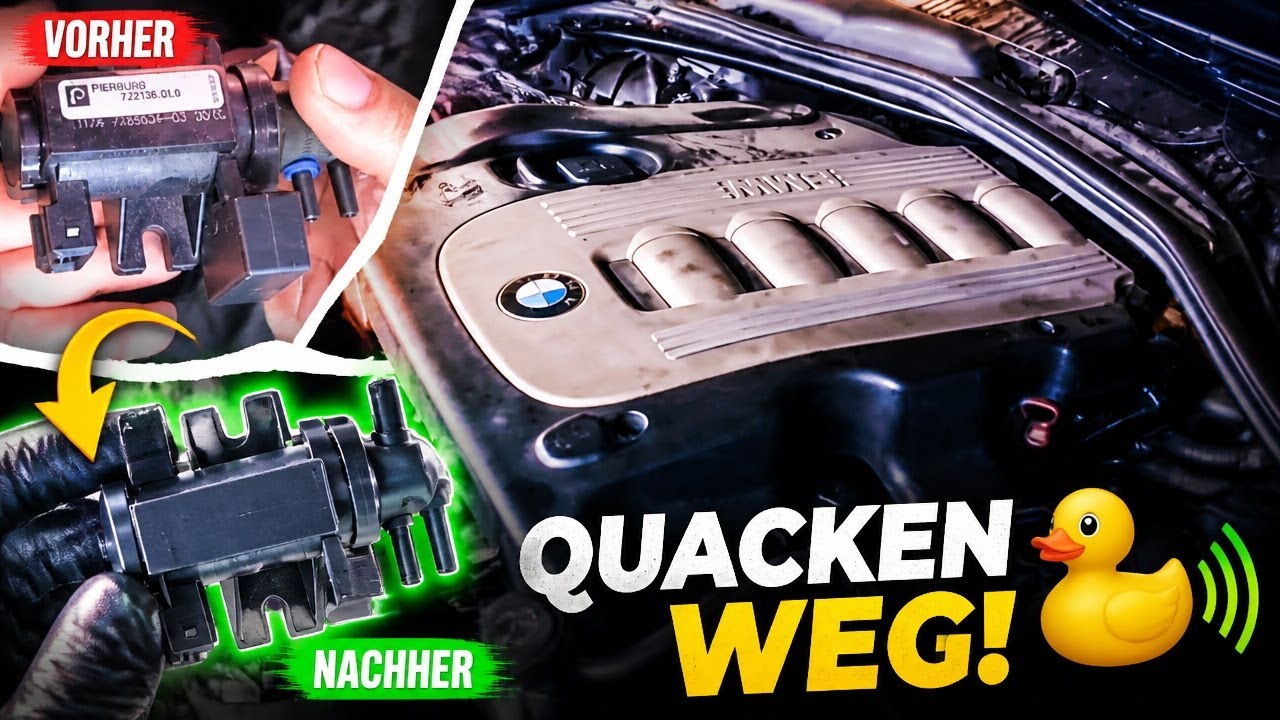 Bmw Quackendes MotorGeräusch 🦆🔊🦆530d reparieren Druckwandler Ventil defekt. Steuergerät Glügkerzen