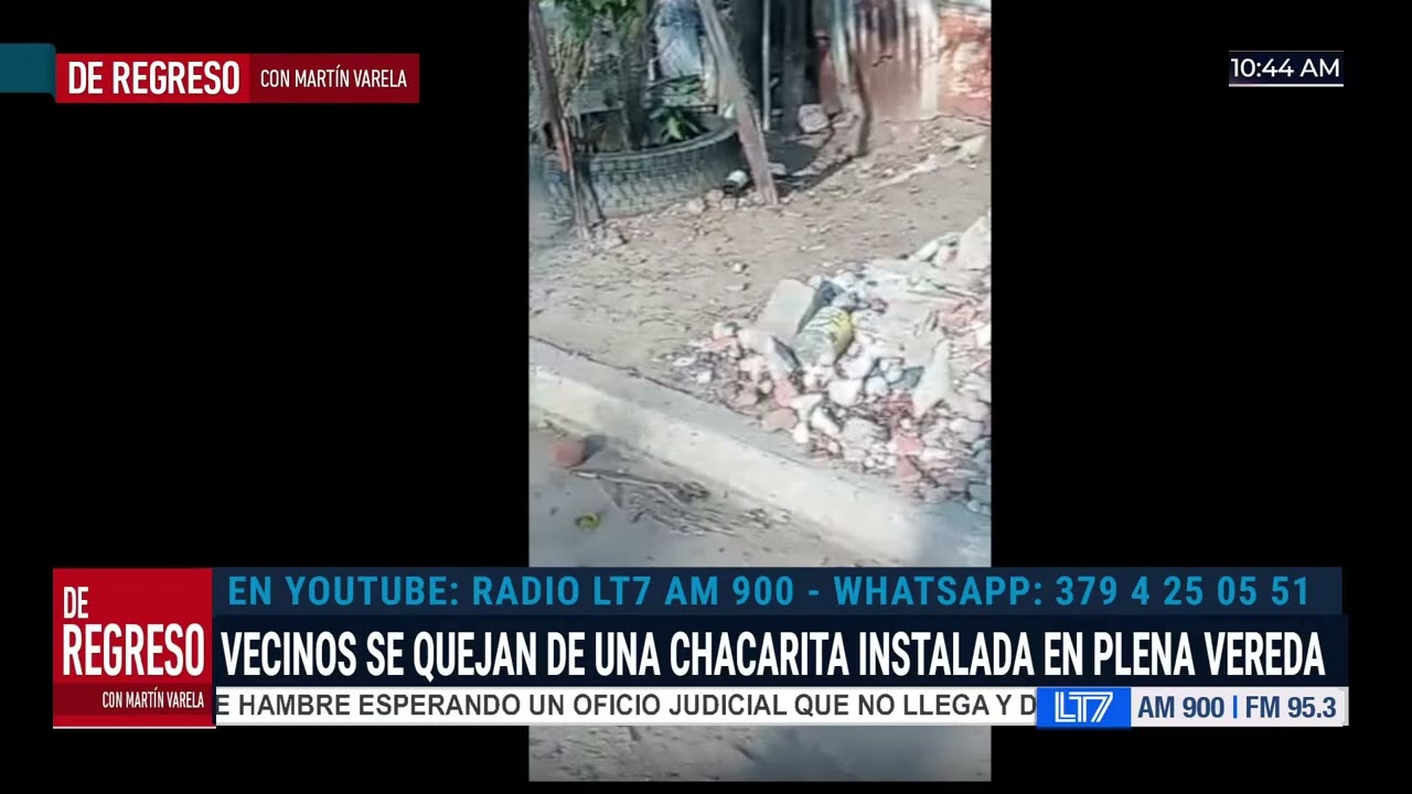 Vecinos se quejan de una chacarita instalada en plena vereda