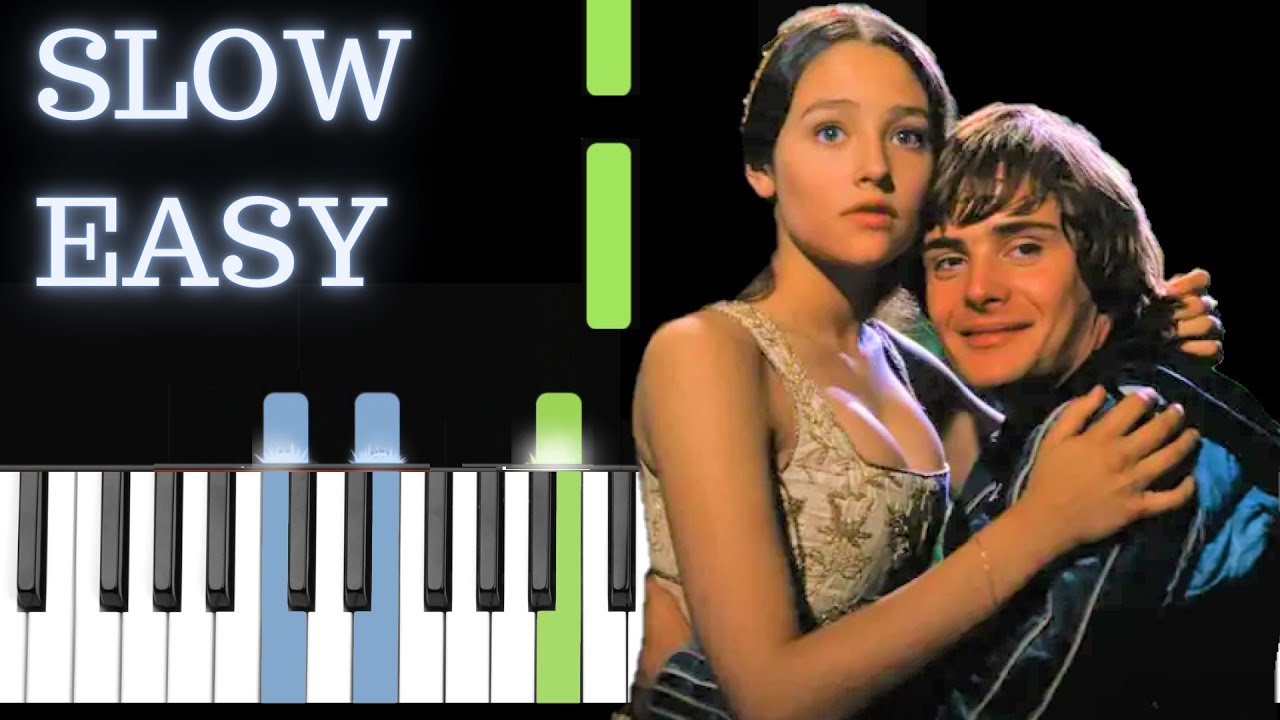 A Time For Us - Romeo and Juliet | SLOW & EASY Piano Tutorial