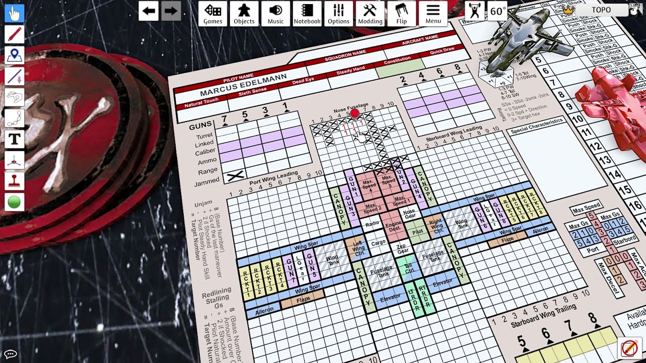 Tabletop Simulator - Crimson Skies mod work in progress