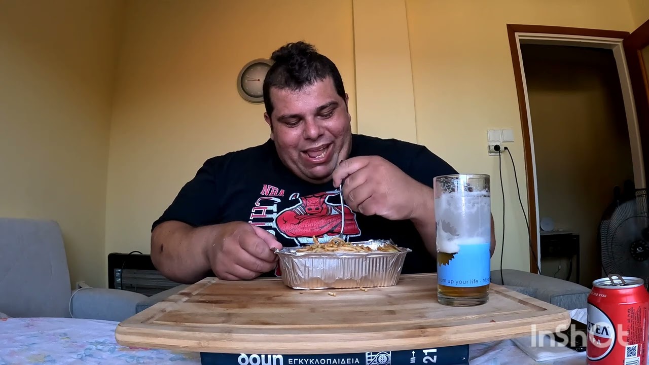 Tasty, 🙂 Delicious Greek Dinner🍝 Bolognese, 🥤Beer and Dessert. ASMR, MUKBANG ENJOY!! (Talking) 😊