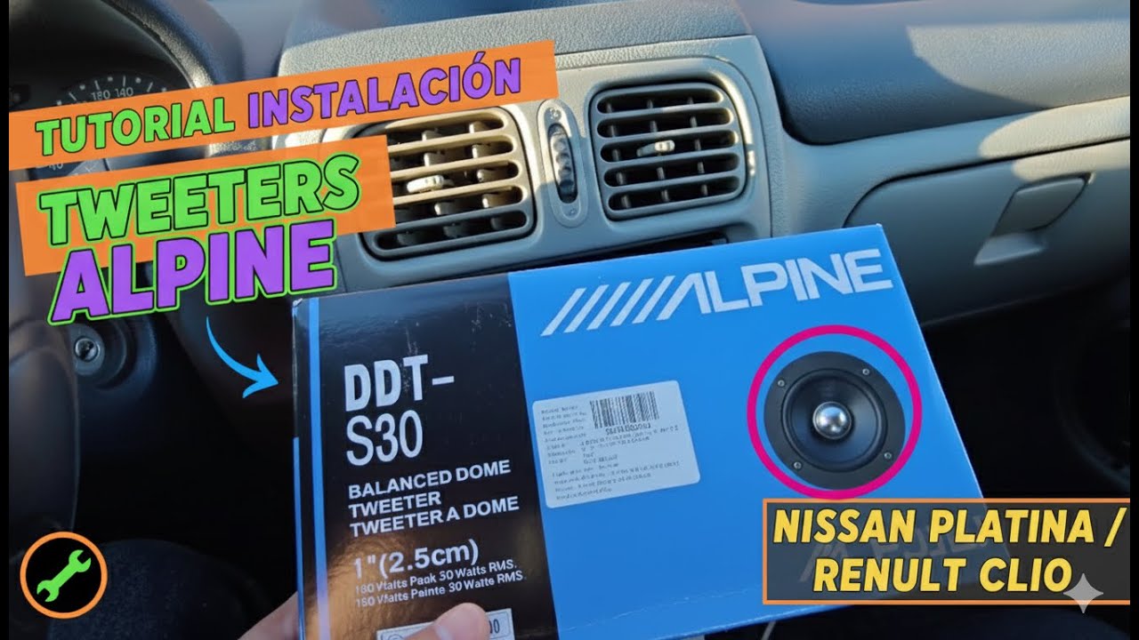 Como instalar tweeters en el tablero de un nissan platina o renault clio | Tweeters DDT-S30 ALPINE