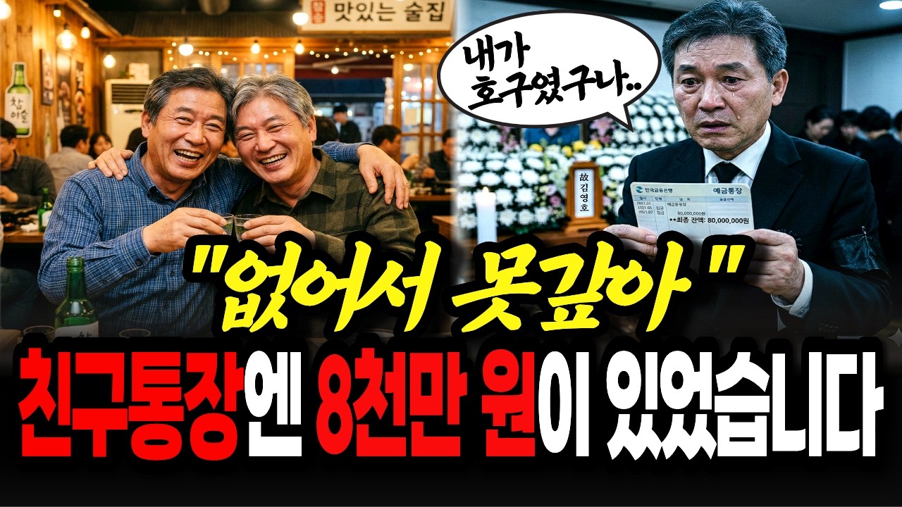 가난하다던 친구 통장에 8천만 원? | 30년 우정이 무너진 순간 | 노후사연 | 노후자금사연 | 오디오북