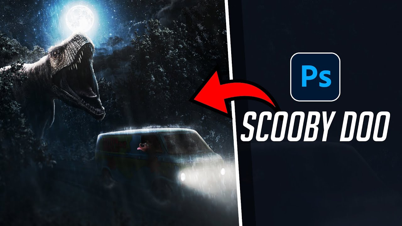 Creating SCOOBY DOO CHASE SCENE in Photoshop | Photoshop Manipulation
