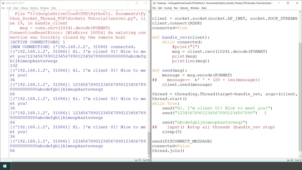 [Giao thức TCP - 01] Giao tiếp 1 Server với 1 Client (Python)