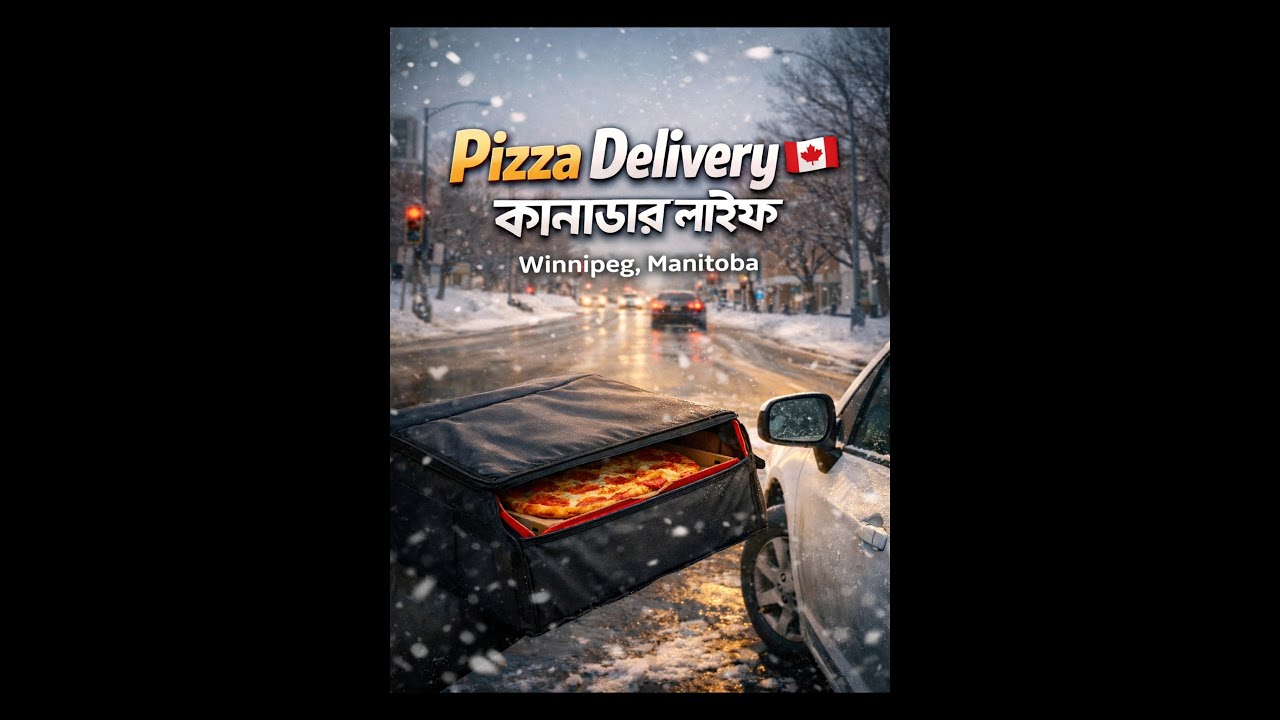 কানাডায় Pizza Delivery Experience | Winnipeg Winter Delivery 🇨🇦