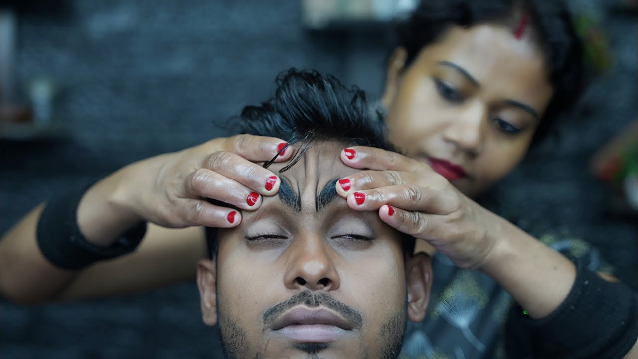 Tingles & Sleep with Indian Female Barber's Forehead Tapping ASMR Massage | Tapping & Scratching