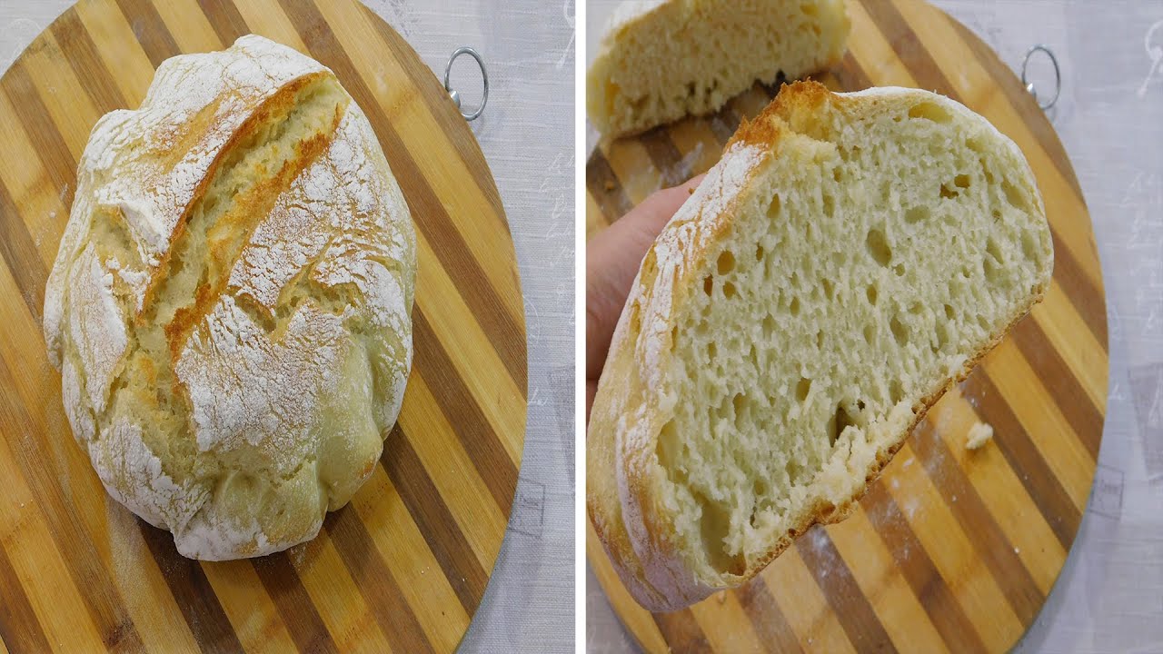 Domasen leb kako od furna, NE SE MESI samo se meshat sostojkite / Homemade bread / Домашен леб