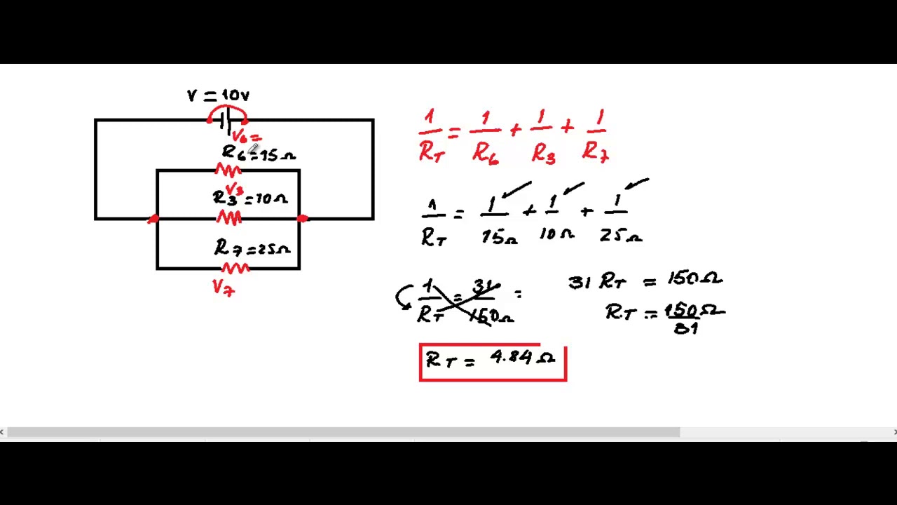Ley de Ohm para circuitos de resistencias en serie y paralelo