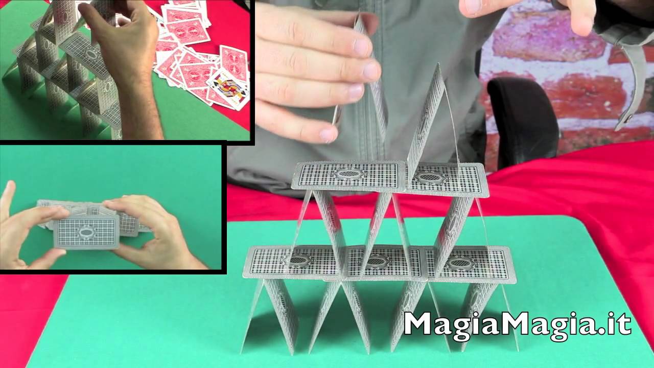 CASTELLO DI CARTE  how to make a house of cards Card Tower