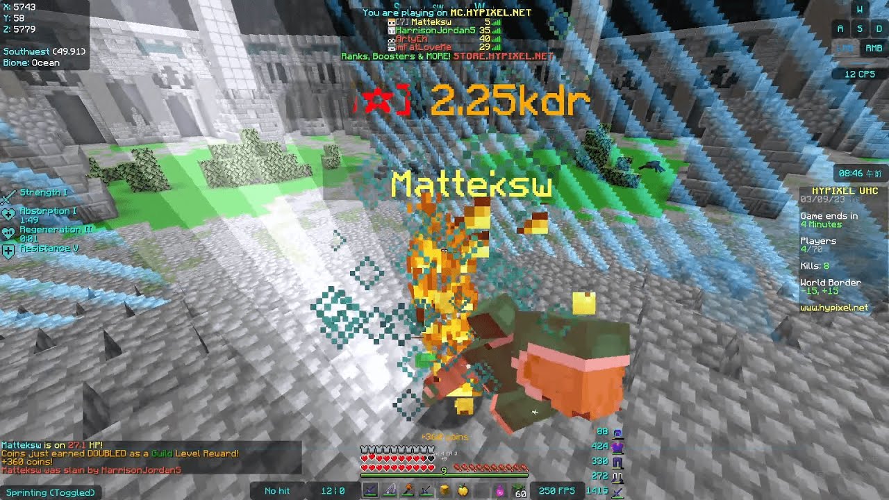 【HYPIXEL UHC HIGHLIGHTS】DESTROYED FLOWER POWER UHC　~11kill~
