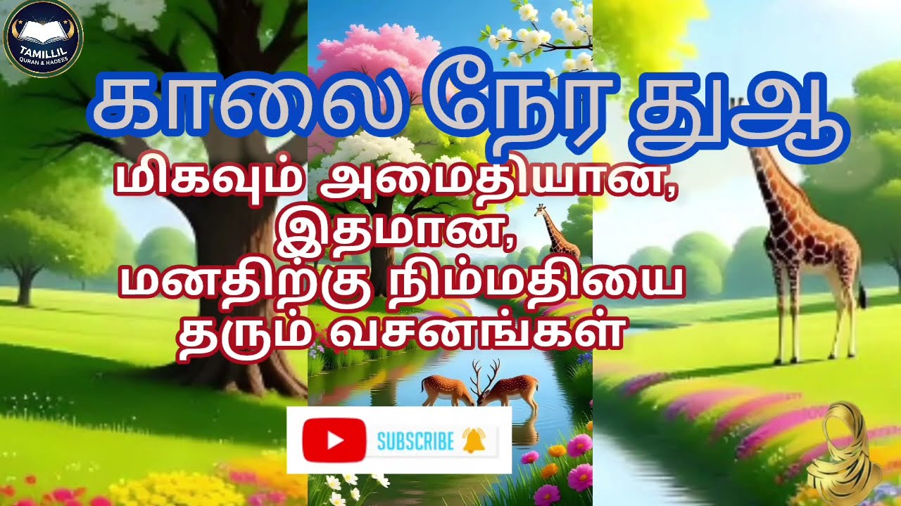 🏞️இது காலை நேர துஆ# இது மிகவும் அமைதியான, இதமான,மனதுக்கு நிம்மதியைத் தரும் வசனம்#அல்லாஹ் போதுமானவன்.
