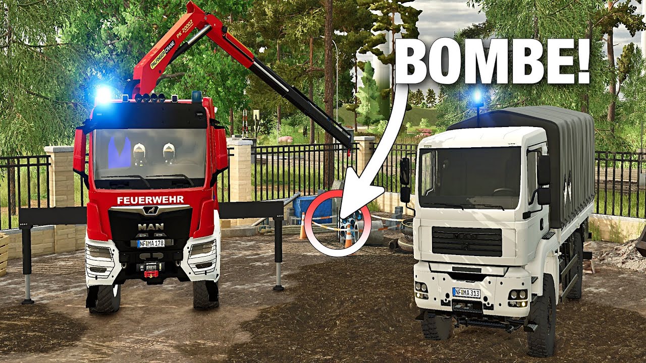 ⚠️🚨 BOMBENALARM! Großeinsatz auf Baustelle | LS25 Feuerwehr