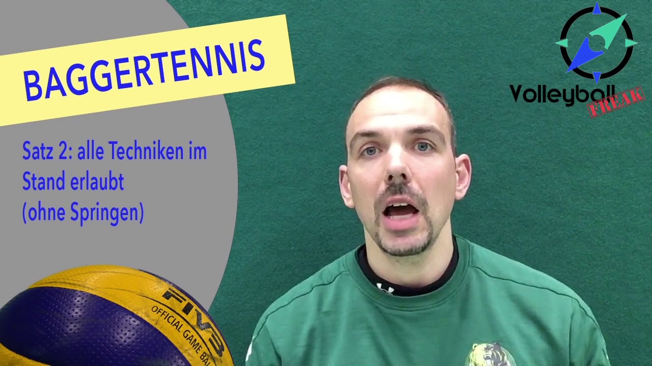Baggertennis 2 vs 2 im Volleyball zur Erwärmung erklärt von Volleyballkompass