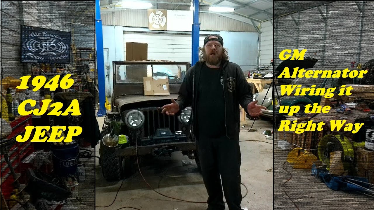 (PT:1) CJ2A Willys Jeep... Getting the 12V GM Alternator to Charge... old @TurnNBurn  Jeep